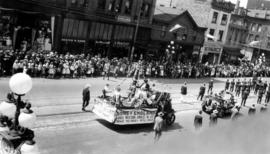 [The Weavers of Speech float in the Dominion Day Parade]