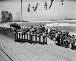 [Speakers and dignitaries platform at opening of Vancouver Exhibition]