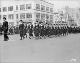 World War II parade on Burrard Street