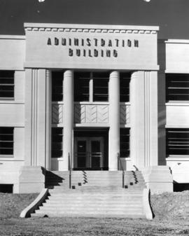 View of front entrance to the Administration Building of Shaughnessy Hospital