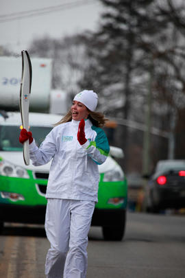 Day 056, torchbearer no. 066, Andrea W - Strathroy
