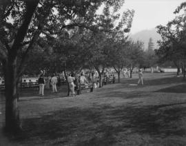 Bowen Island Tennis Tournament [View of the grounds and spectators]