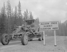 R.C.A. Victor : installations at Allison Pass [Allison Pass Summit sign]