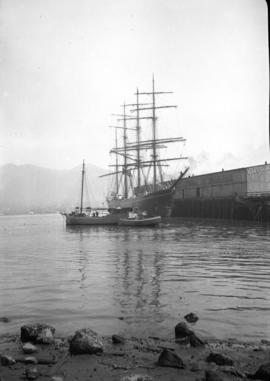 [Four-masted ship at the Balfour-Guthrie dock]