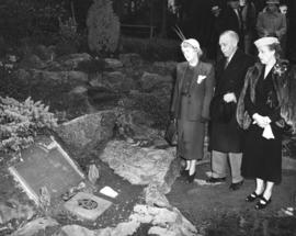 [A quiet moment in the Garden of Remembrance established to honour the Royal Canadian Airforce]