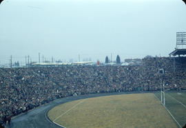 43rd Grey Cup game at Empire Stadium, end zone and spectators