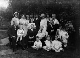 Malkin family in garden of Mr. Langlois at 1273 Barclay Street : Summer 1915