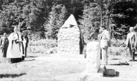 "Dedication of Cenotaph, Gibson's Landing, B.C. (Last Post)"