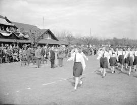 Earl and Lady Athlone [attending] school review