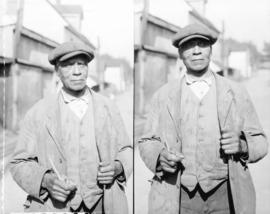 [Two portraits of Fielding William Spotts, age 78, at 217 1/2 Hogan's Alley, Vancouver]