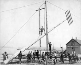 [C.P.R. crossing under construction on Cordova between Seymour and Granville Streets]