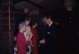 Inauguration dinner [at Trader Vic's], Bea[trice Timmins], Julie and Tom Campbell