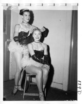 Trapeze artists in P.N.E. Shrine Circus posing