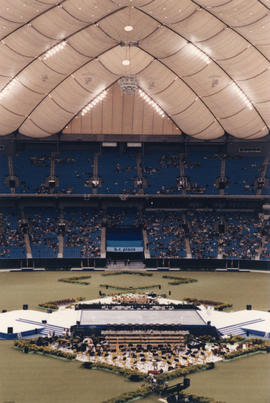 Interior view of B.C. Place [on opening day?]