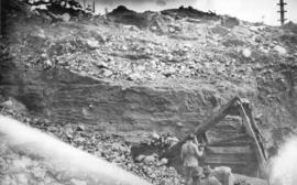 Coquitlam Dam [showing] drag bucket loading