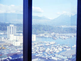 British Columbia - Vancouver skyline : Westcoast bldg. and scenery from inside