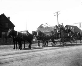 [Stage coach drawn by four horses]