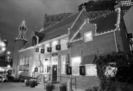 Exterior of Castle Vancouver at night