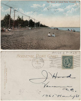 The beach at Island Park, Toronto