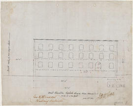 West elevation refined sugar warehouse No. 1 [measured drawing]