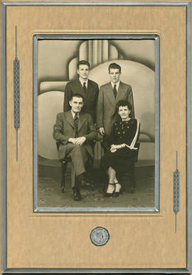 Unidentified Caucasian couple with two teen boys