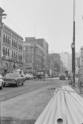Water Street during construction