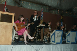 Megan Metcalfe sings Vancouver Song during Centennial Ball at the Pan Pacific Hotel