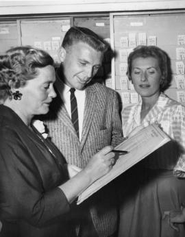 Holly Maxwell, Len Greenhalgh and Betty Evans
