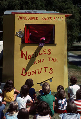 [Children watching puppet show]