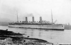 C.P.R. "Empress of Russia" making the "Narrows" into Vancouver Harbour