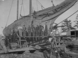 Ship "Oscar Hattie" being caulked
