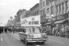 [A Clarke Simkins Limited 1956 Lincoln in the Grey Cup Parade]