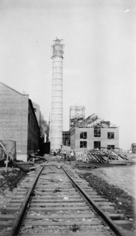 Raymond sugar factory construction - powerhouse chimney