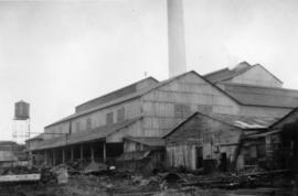 Looking S.E. showing boiler house & rear of old shops