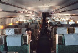 Inside of commercial aircraft