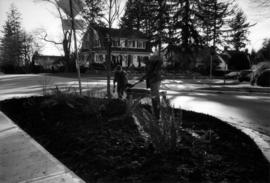 Sharon and Terry Slack creating a boulevard garden at 33rd and Crown Street