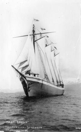 "Mabel Brown" First Auxiliary Schooner Launched in B.C.