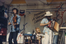 Band performing on Chevron Stage
