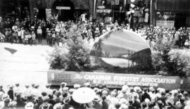 [The Canadian Forestry Association and B.C. Loggers Association float in the Dominion Day Parade]