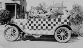 Checkered automobile