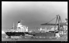 Loading containers [Falstria ship being loaded]