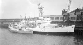 M.S. St. Roch and H.M.C.S. Labrador [at dock]