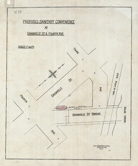 Proposed sanitary convenience at Granville Street & Fourth Avenue