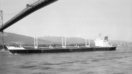 M.S. Olympic Palm [passing under Lions Gate Bridge]