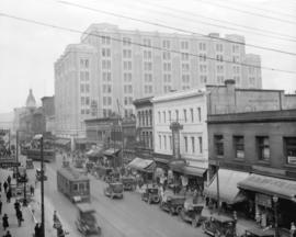 [View of Hastings Street looking west from Homer Street]