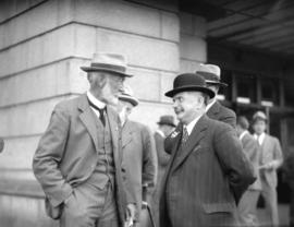 [Dr. Alfred Lane and Acting Mayor John Bennett]