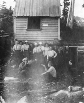 [Shack erected by W.J. McGuigan on Grouse Mountain]