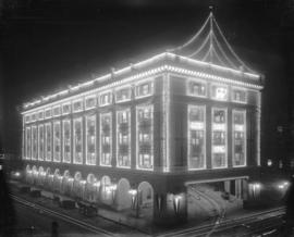 [B.C. Electric Railway Company's  interurban tram station on the southwest corner of Hastings Str...