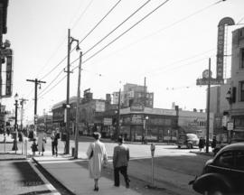 [The south side of Robson Street looking east from Howe Street]