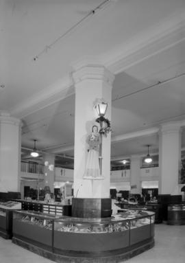 Hudson Bay Co. Display Dept. - Xmas decorations on pillars